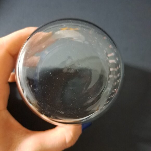 Libbey Country Goose Glass Tumbler 1980s Blue Bow Tulips 3 3/8" Vintage USA - Picture 13 of 14